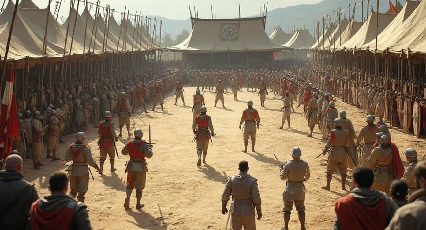 Medieval Barracks Training Ground in Fantasy Style