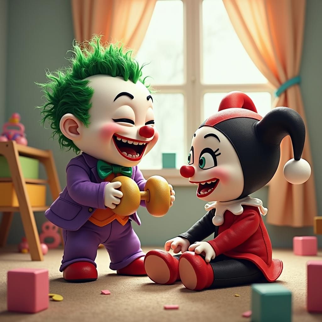 Joker and Harley Quinn as Muppet Babies