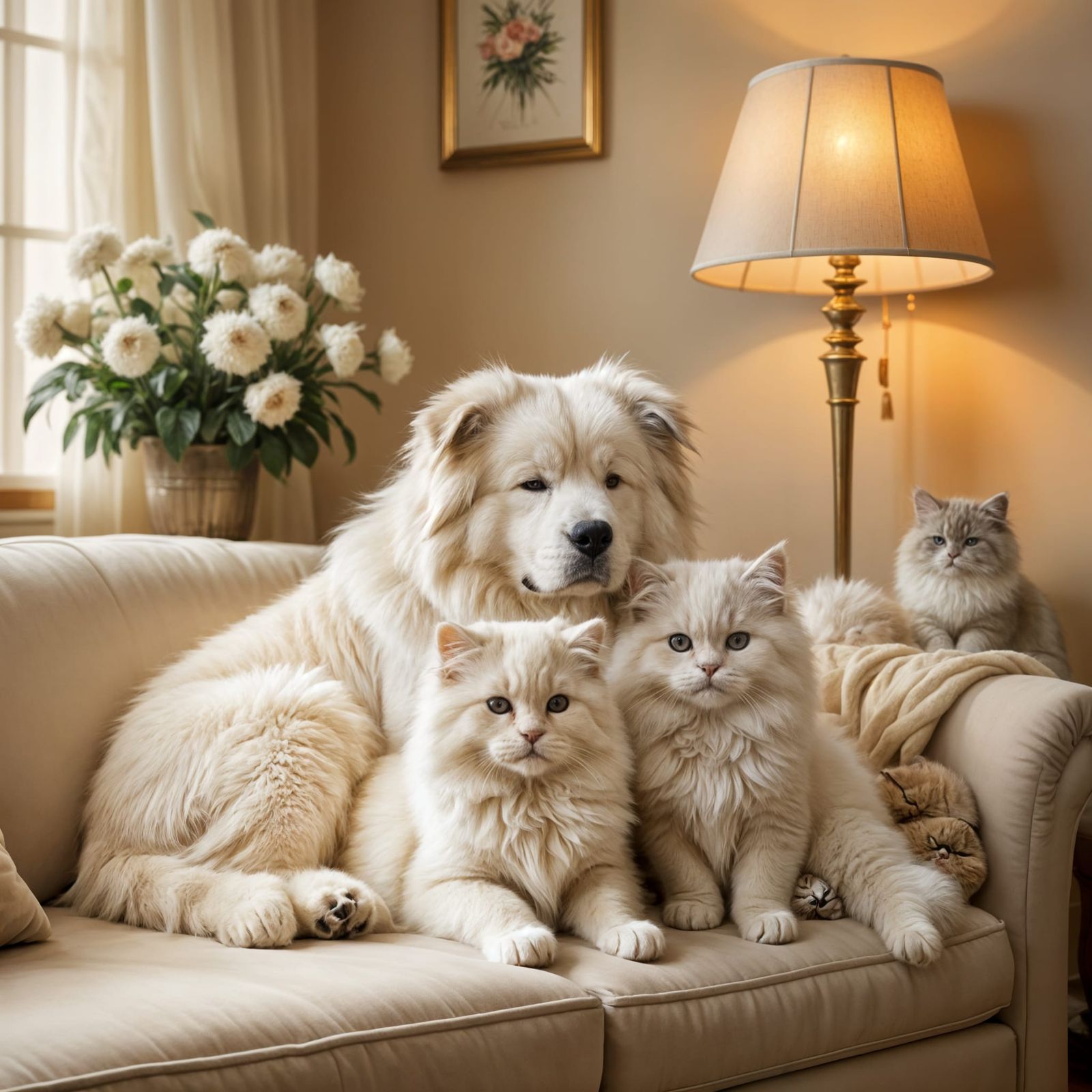 Furry Family Takes a Cozy Nap Together