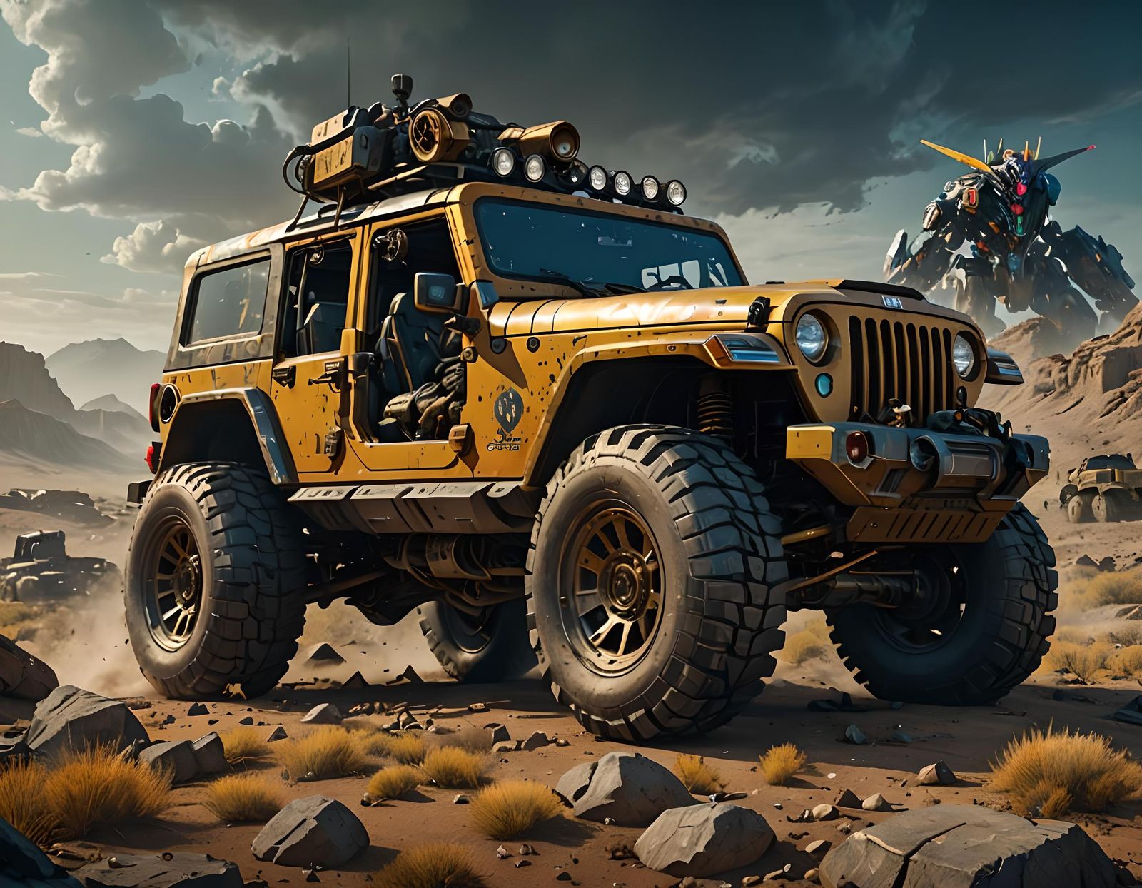 Hound the Autobot: Detailed Transformers Digital Art