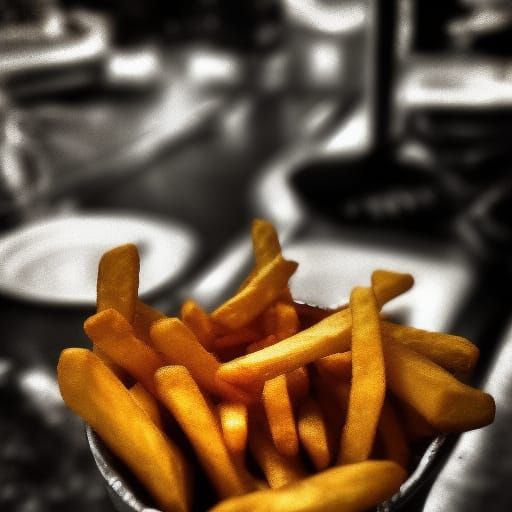 Hyperrealistic Fries in Cinematic Lighting