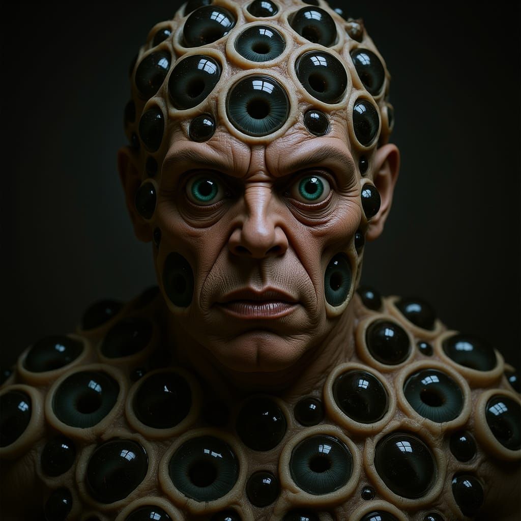 Terrifying Lovecraftian Entity of Eyes and Faces