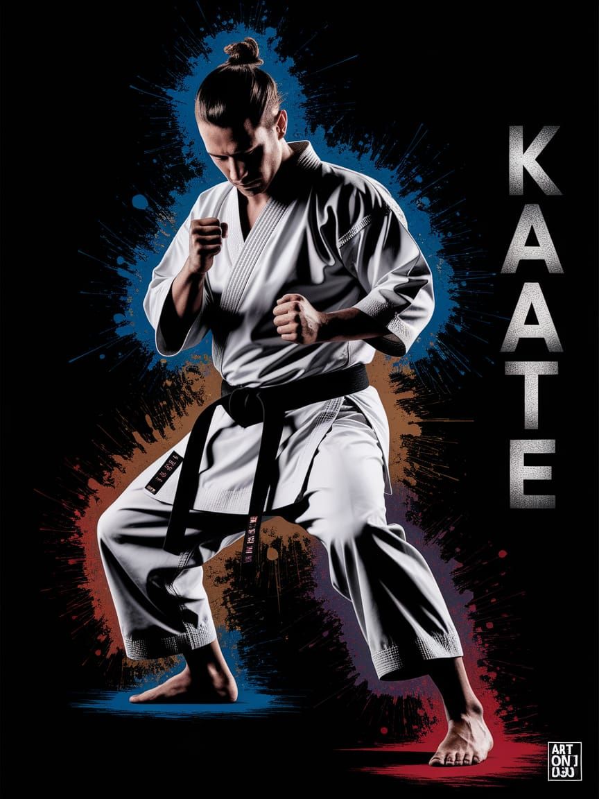 Karate Master Portrait in Alberto Seveso Style
