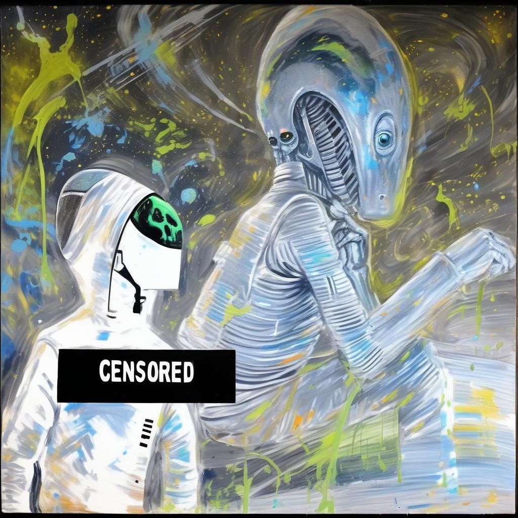 Censored Alien: Unfinished Sci-Fi Painting