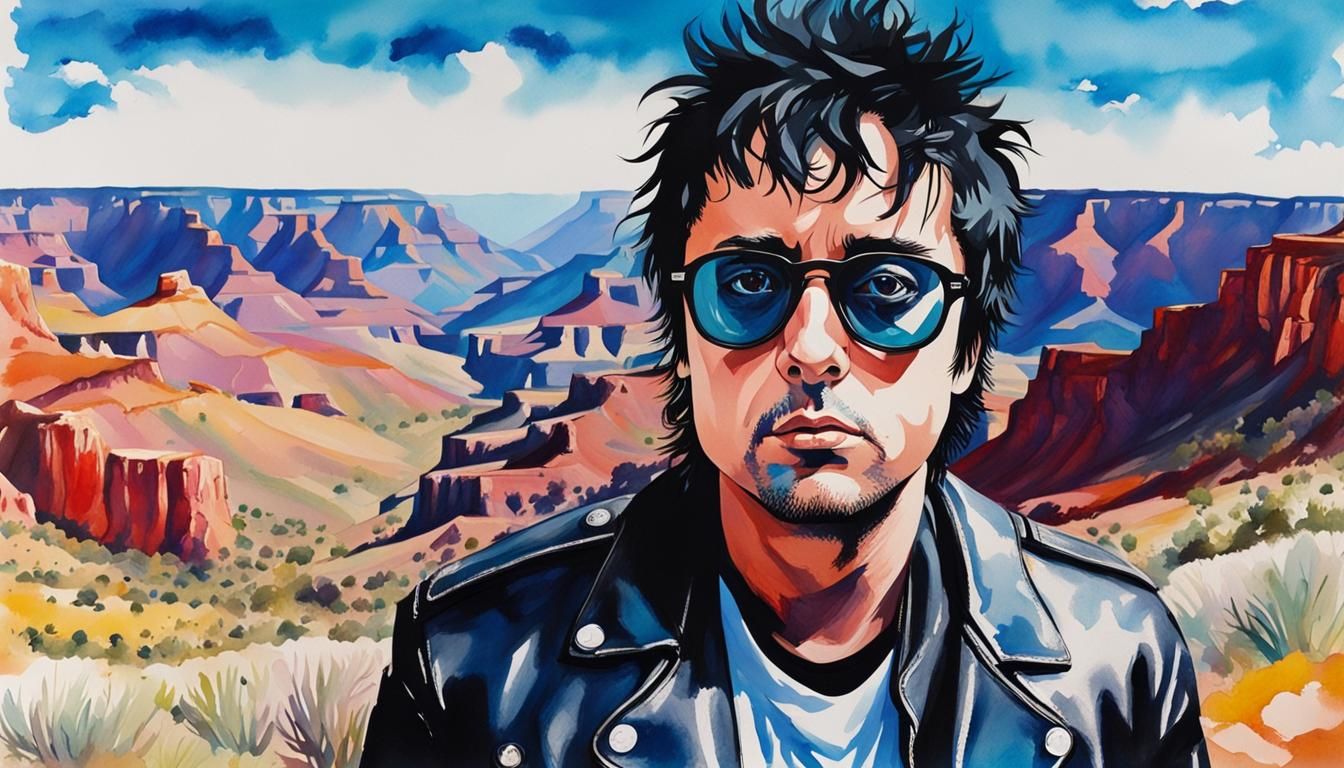 Billie Joe Armstrong in Pop Art Watercolor