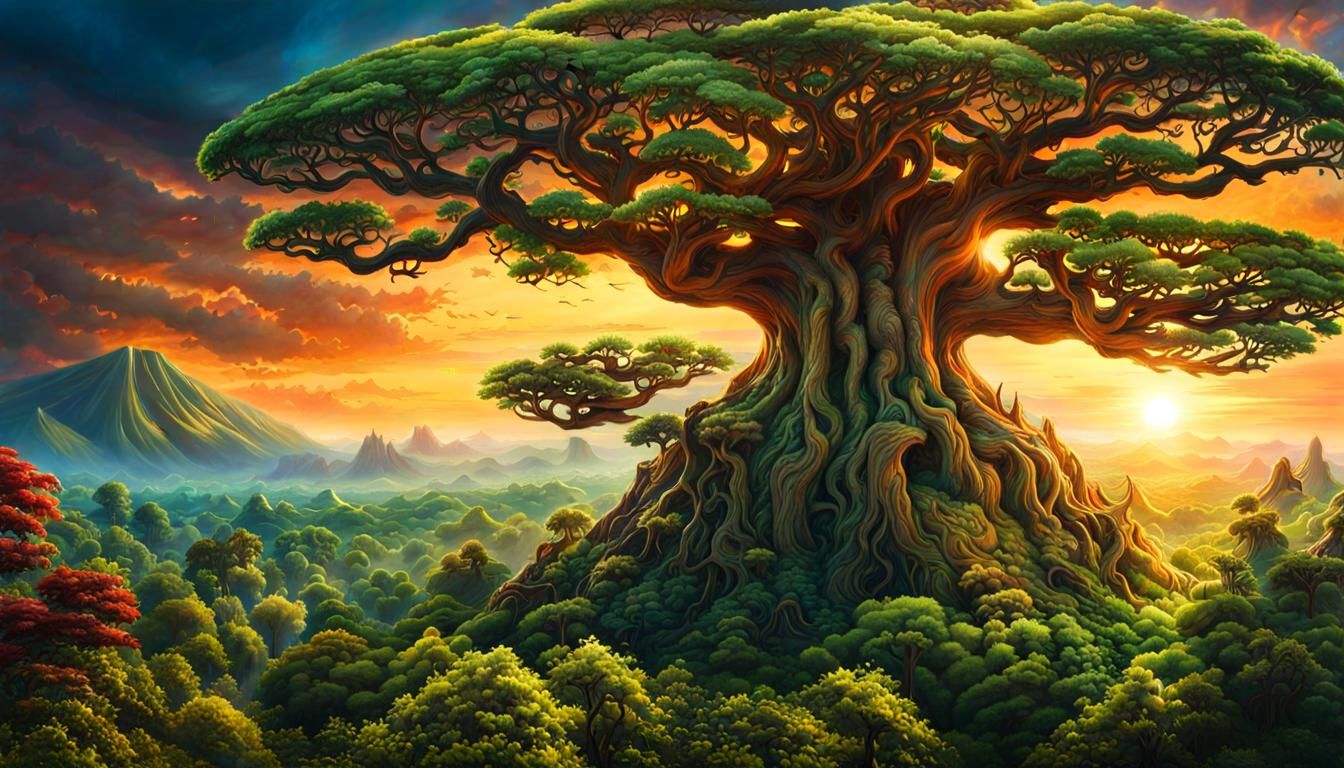 Solarpunk Multiverse: Giant Tree City of the Future