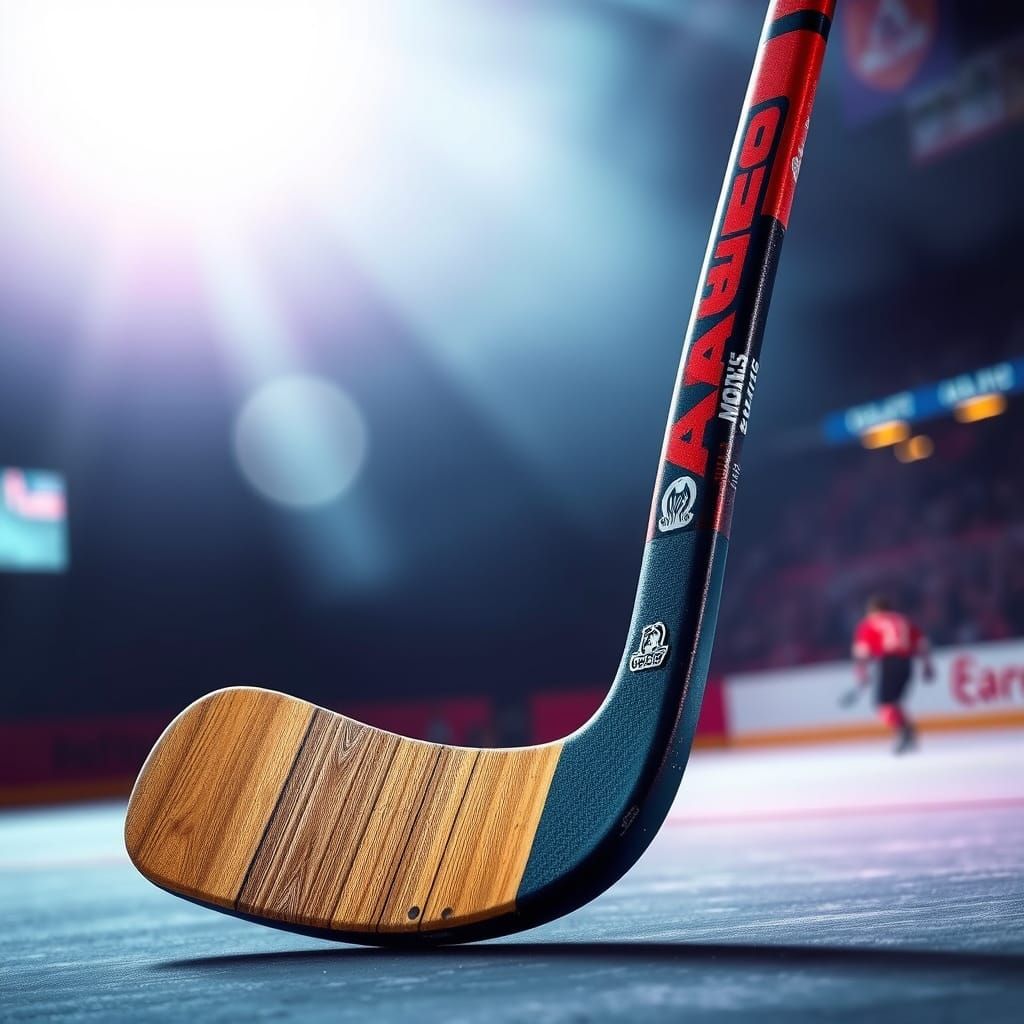 Futuristic Hockey Stick in Gritty Digital Art Style