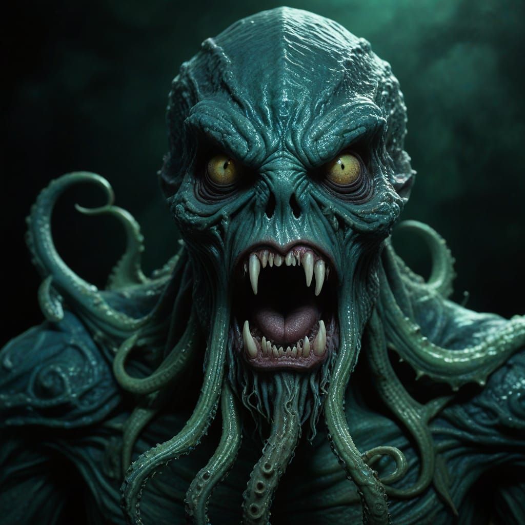Cthulhu's Horrific Descent: A Dark Fantasy Masterpiece