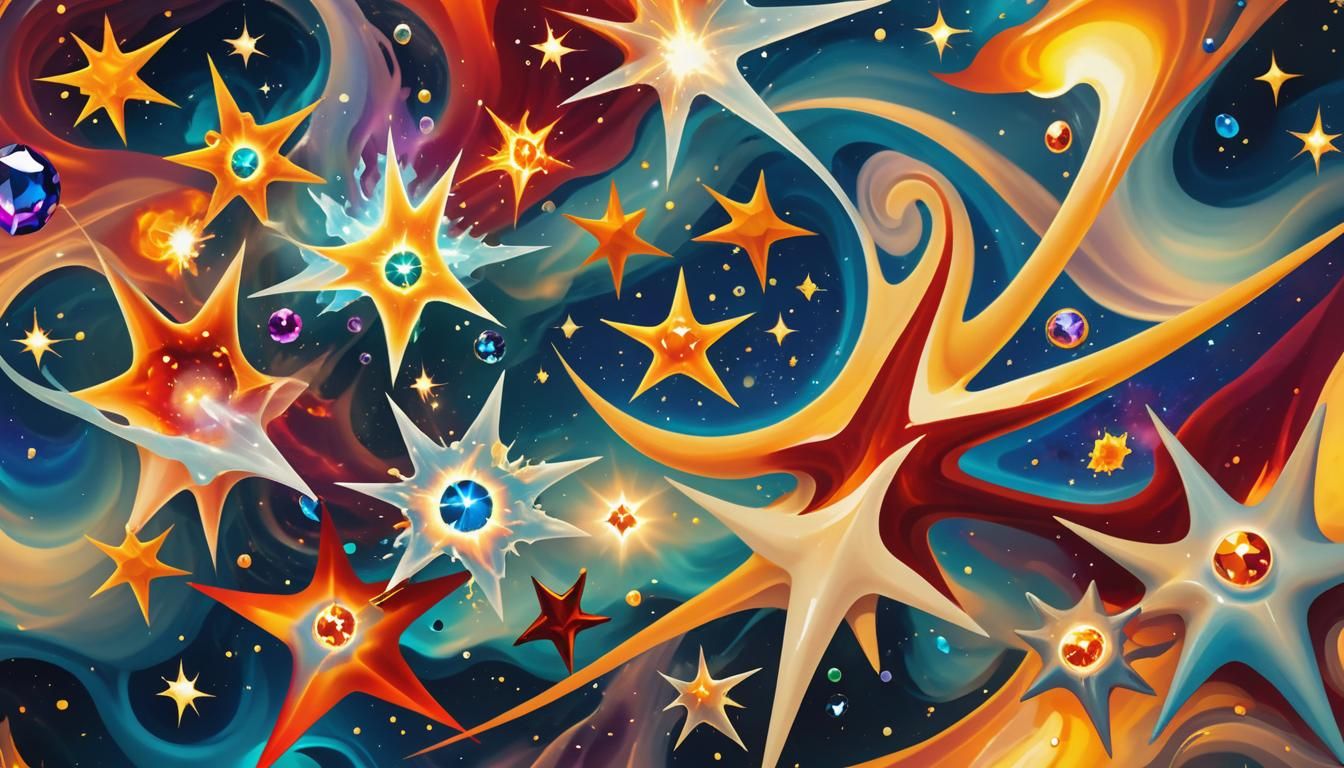 Elemental Gemstones in Astral Plasma Explosion