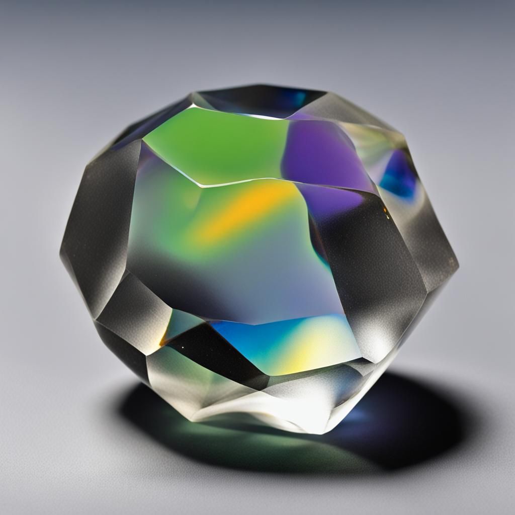 Faceted Gem-Like Bead Close-Up