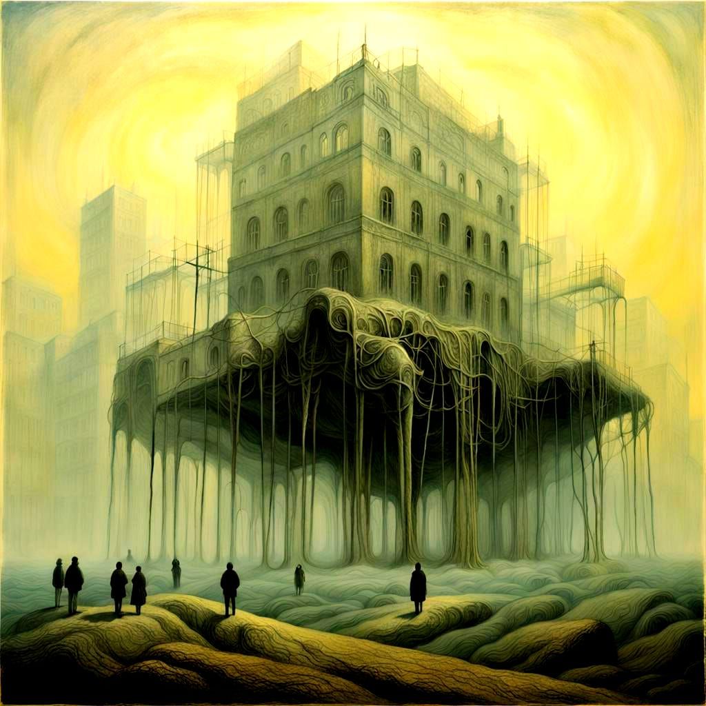 Dreamlike Landscape Inspired by Surrealist Art