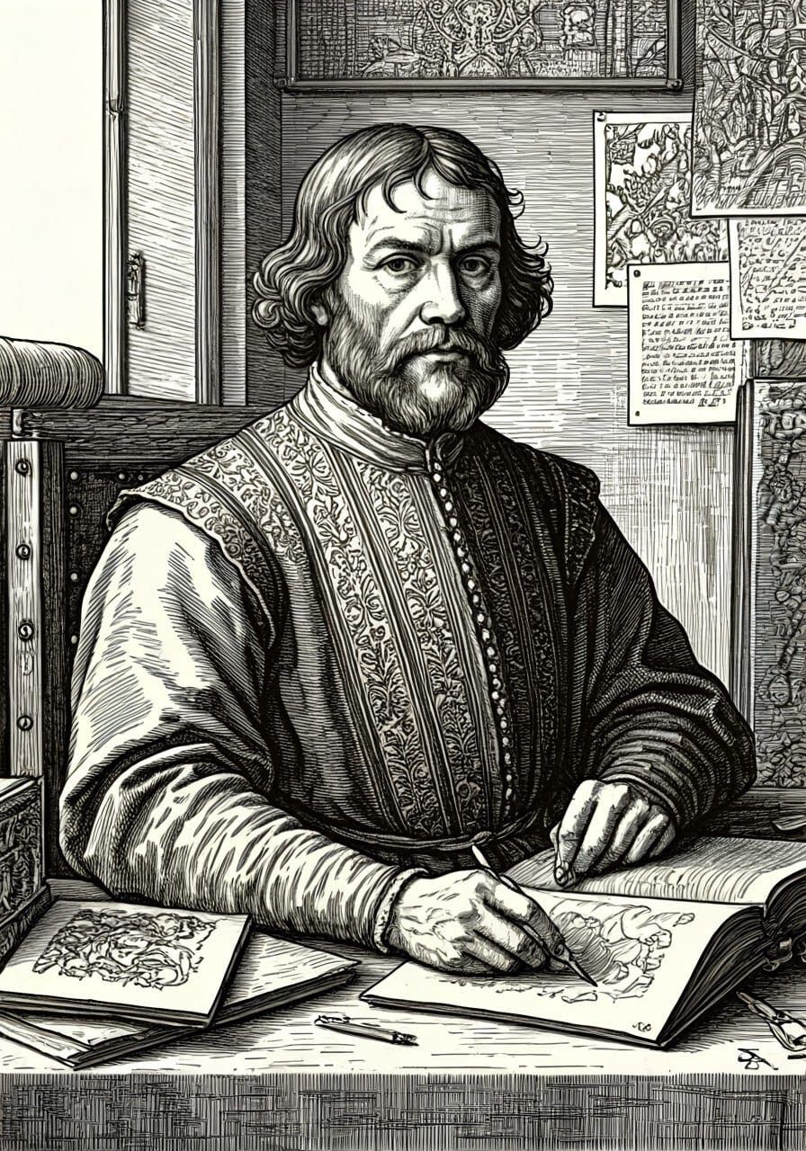 Renaissance Master in Intense Focus