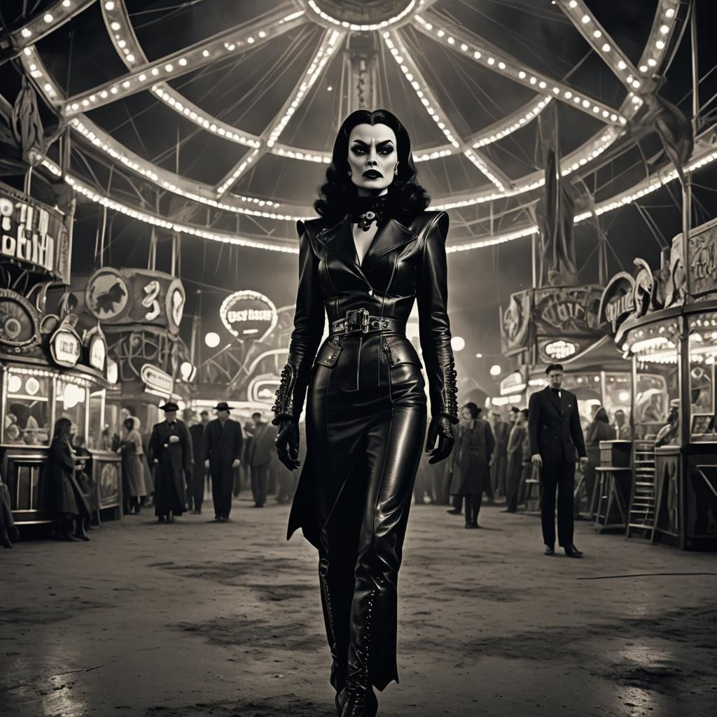 Vampira in Gothic Leather: Plan 9 Fairground