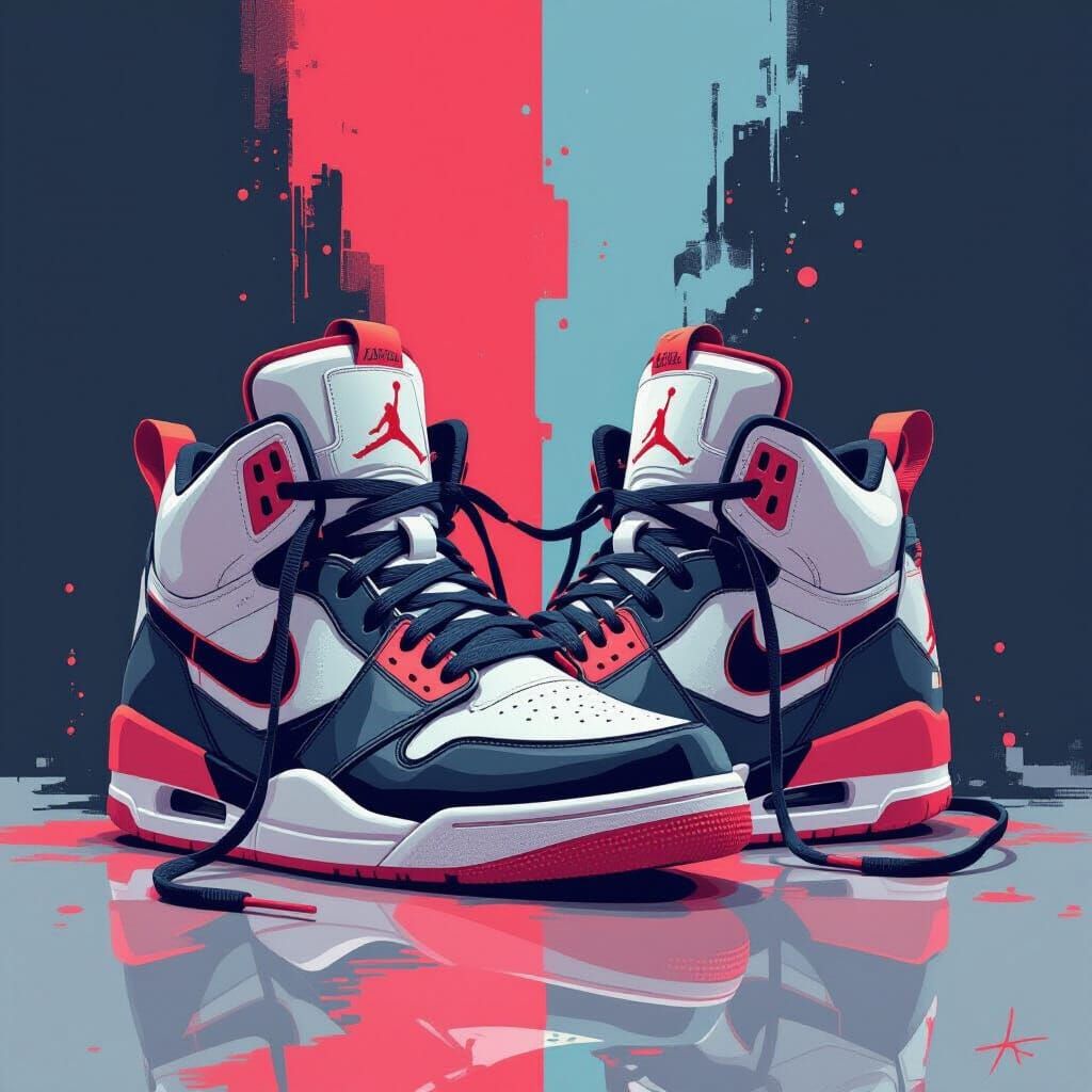 Sleek Jordan Shoes in Futuristic Style