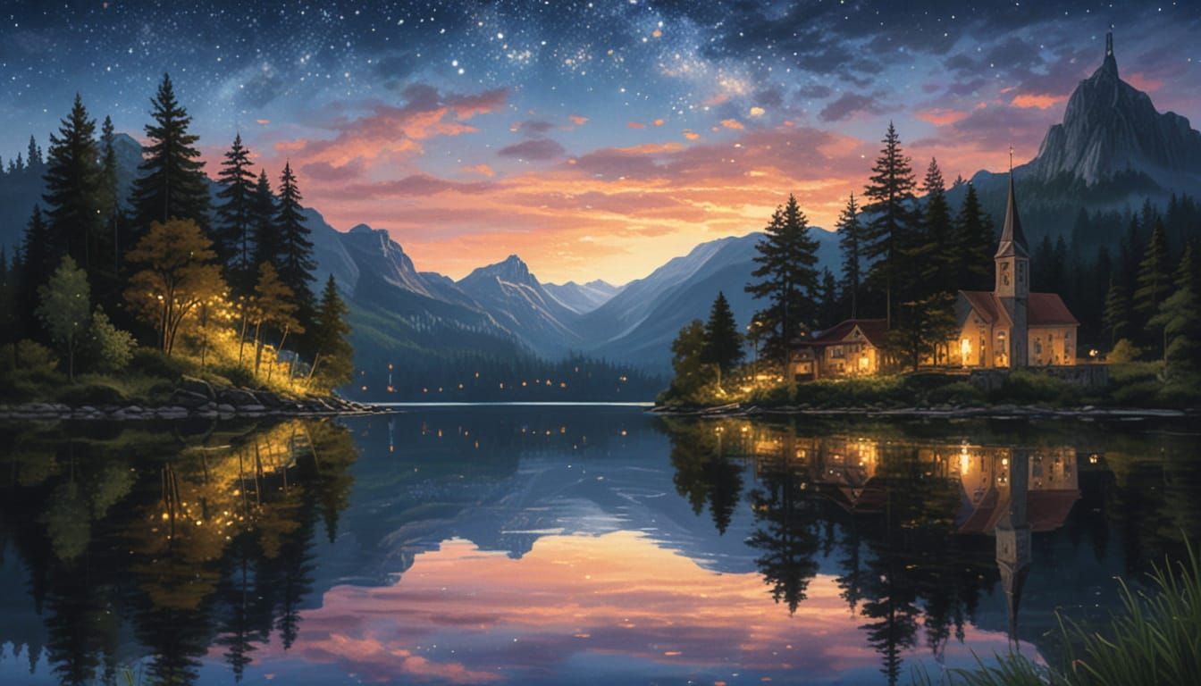 Romantic Realism Summer Evening in Luzern