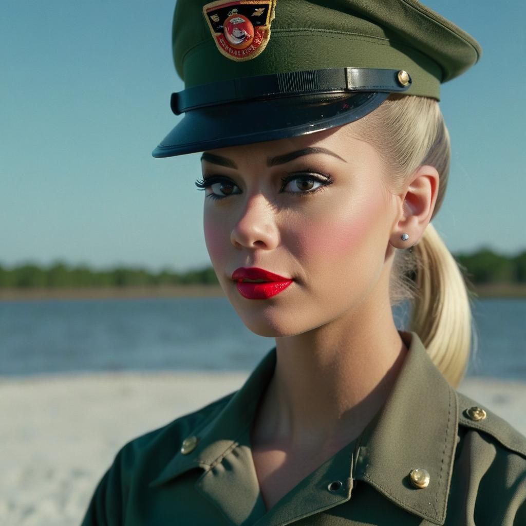 Barbie as US Marine Drill Instructor: Cinematic Film Still