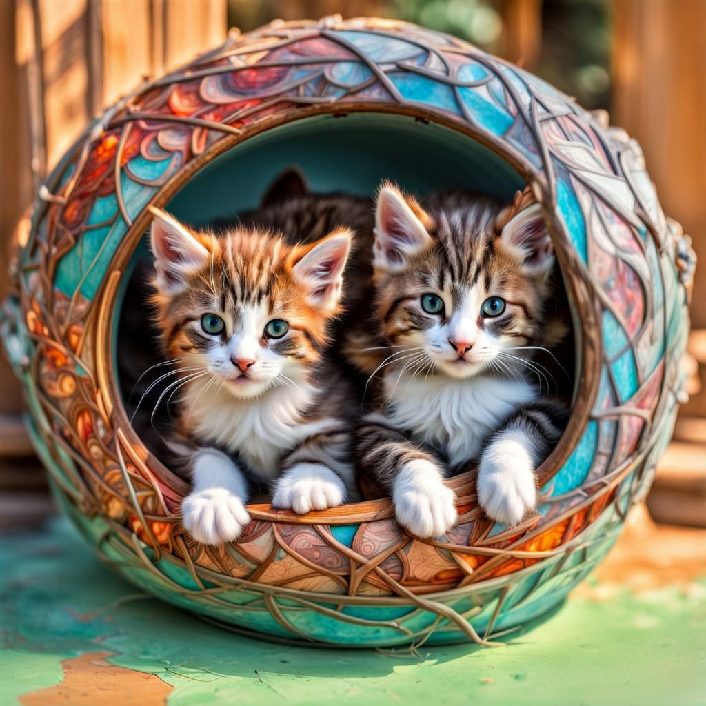 Double the Cuteness: Two Kittens Find Enchanted Refuge in a ...