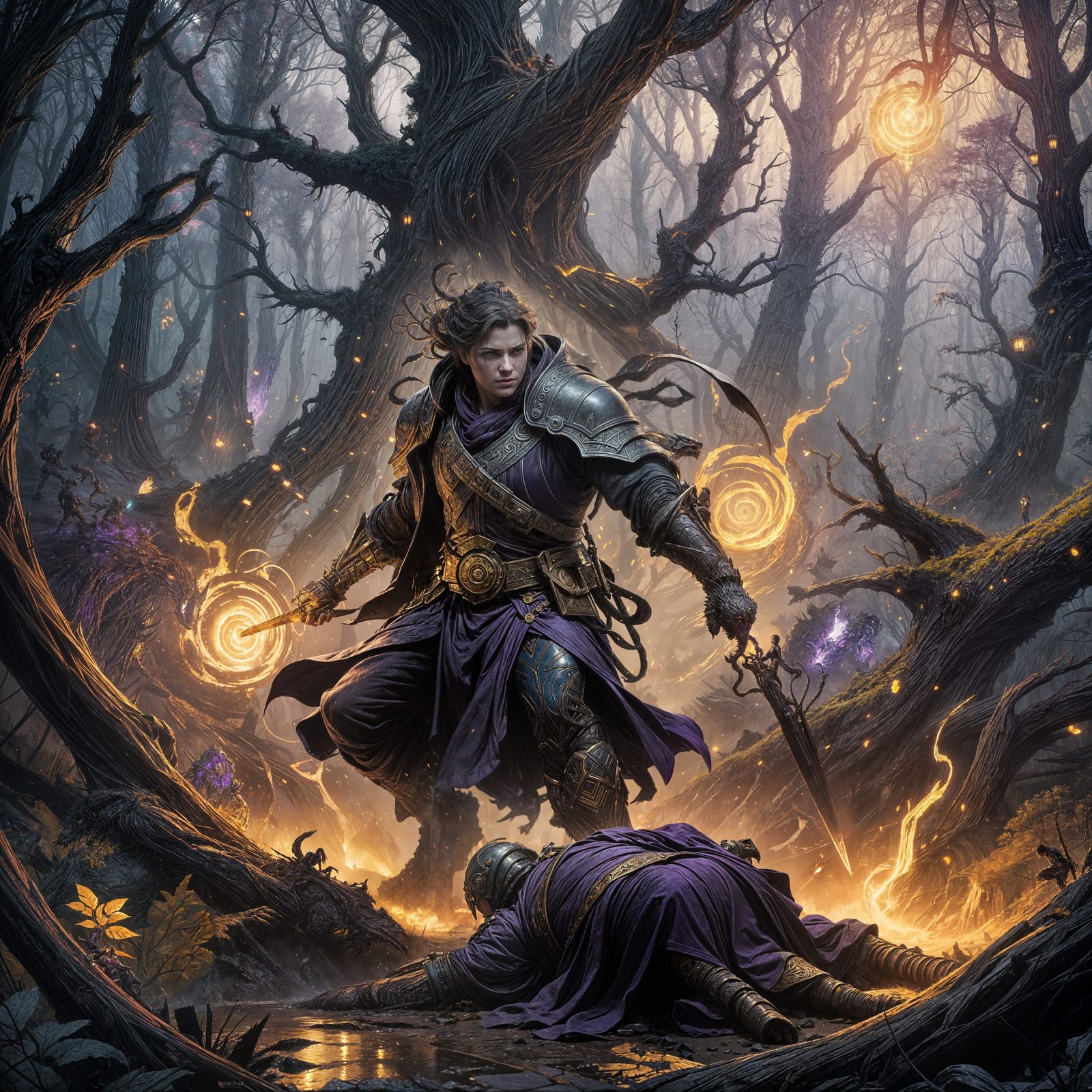 Dark Fantasy Betrayal: Hyperdetailed Digital Art