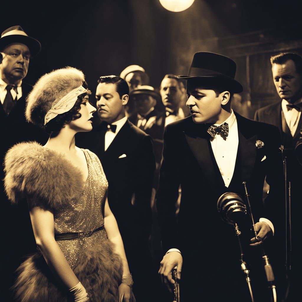 1920s Speakeasy Jazz Band in Film Noir Style