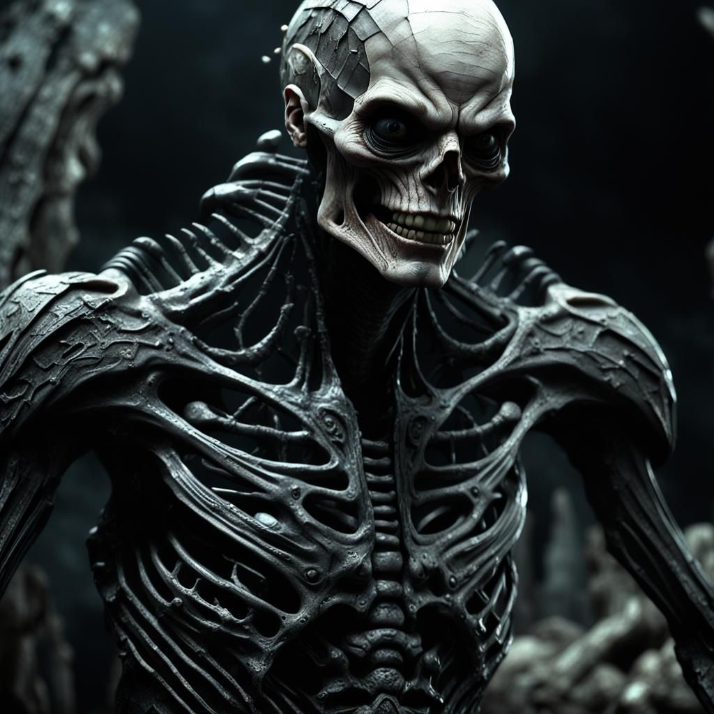 Dark Fantasy Deformed Body in 3D, Hyper-realistic