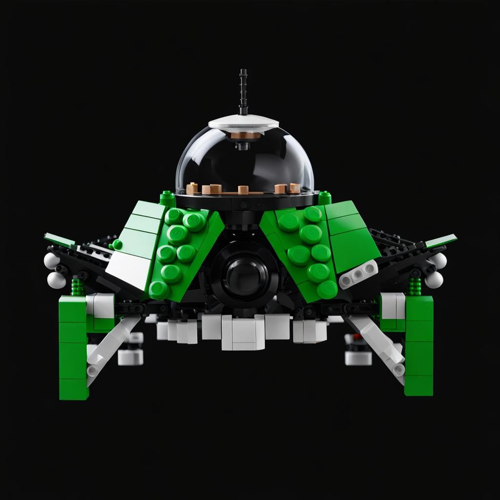 Green and Black LEGO Starship