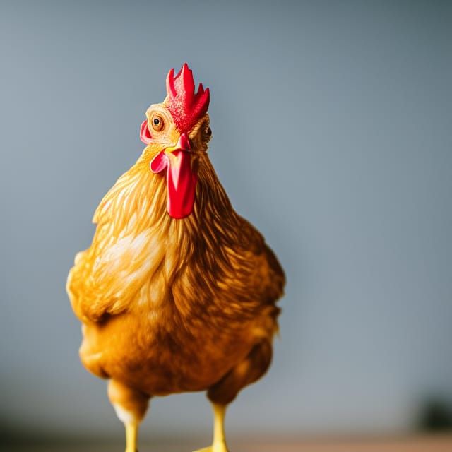 Radiant Chicken Portrait in Professional Photography Style