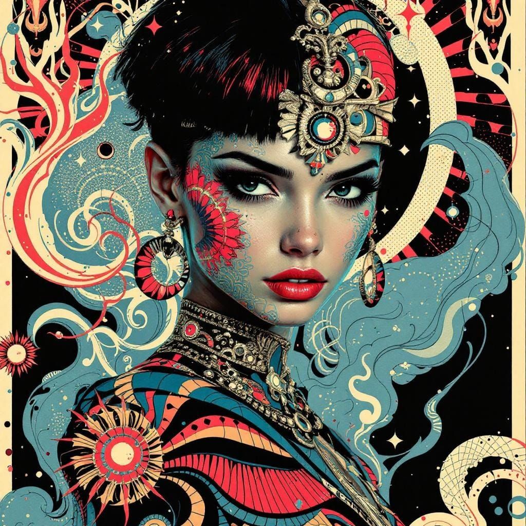 Egyptian Woman in Graphic Shepard Fairey Style