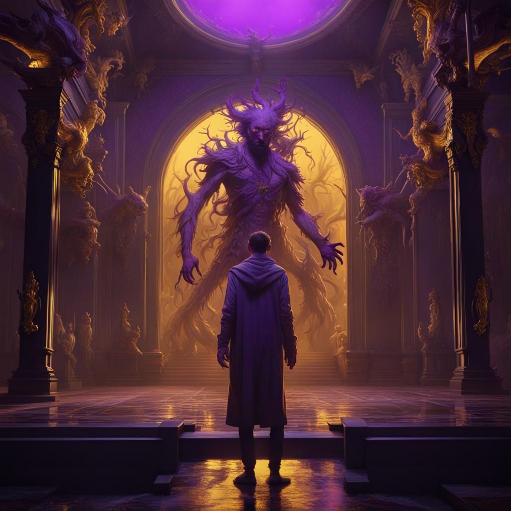 Schizophrenia: Dark Fantasy Portrait in 8K Resolution