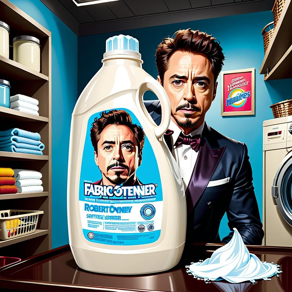 Cartoon Fabric Softener Jug with Celebrity Face