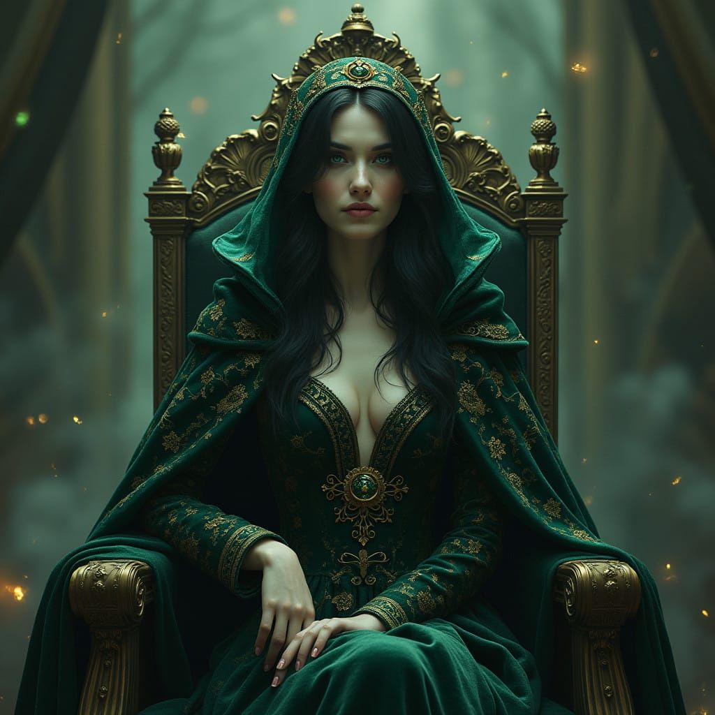 Surreal Vampire Princess Reigns in Ethereal Splendor