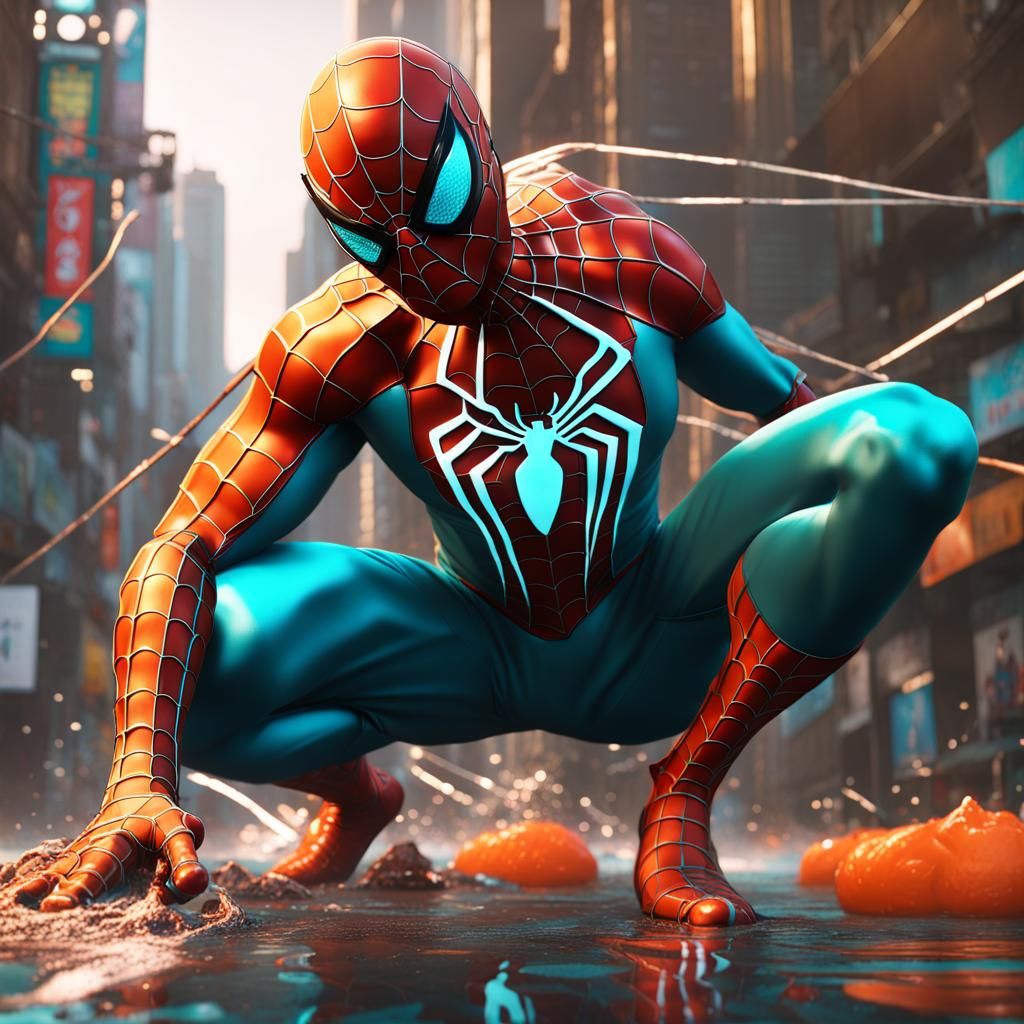 Japanese Spider-Man Concept Art in 8K Resolution