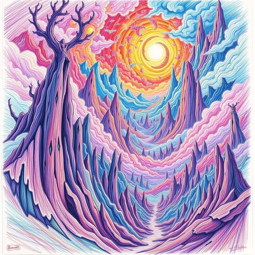 Cosmic Dreamscapes in Vibrant, Swirling Clouds