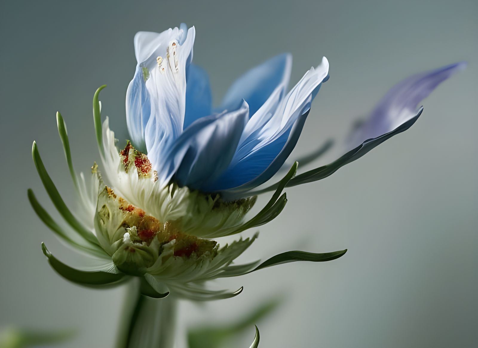 Dreamy Rose at Night in Ultrarealistic Style