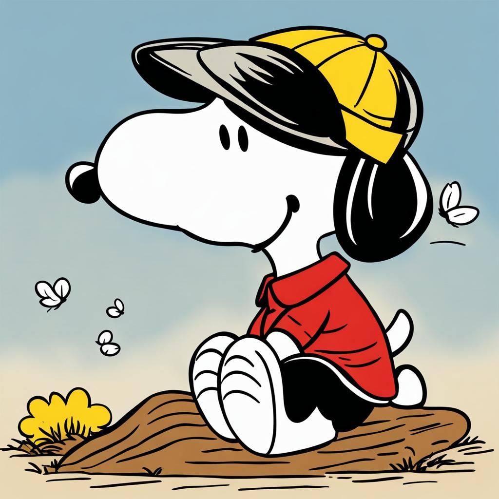 Snoopy in Peanuts Cartoon Style