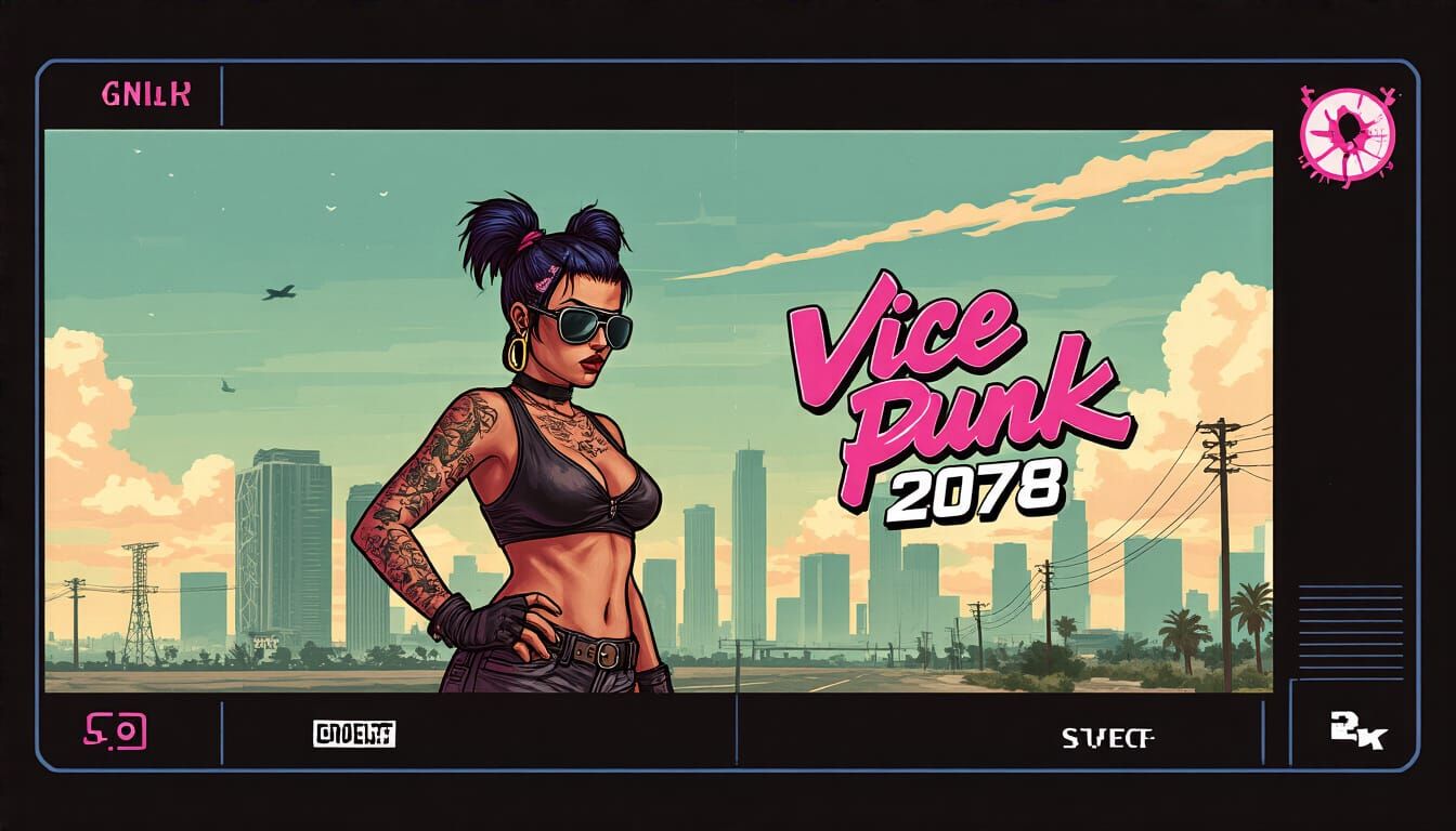 GTA 7 Vice Punk 2078 Loading Screen