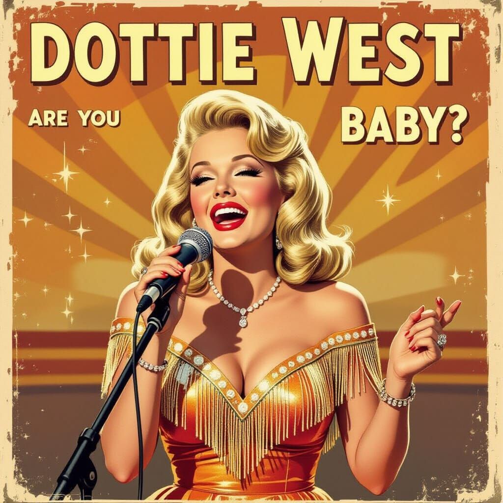 Dottie West "Are You Happy Baby?" Vintage Record Cover Art