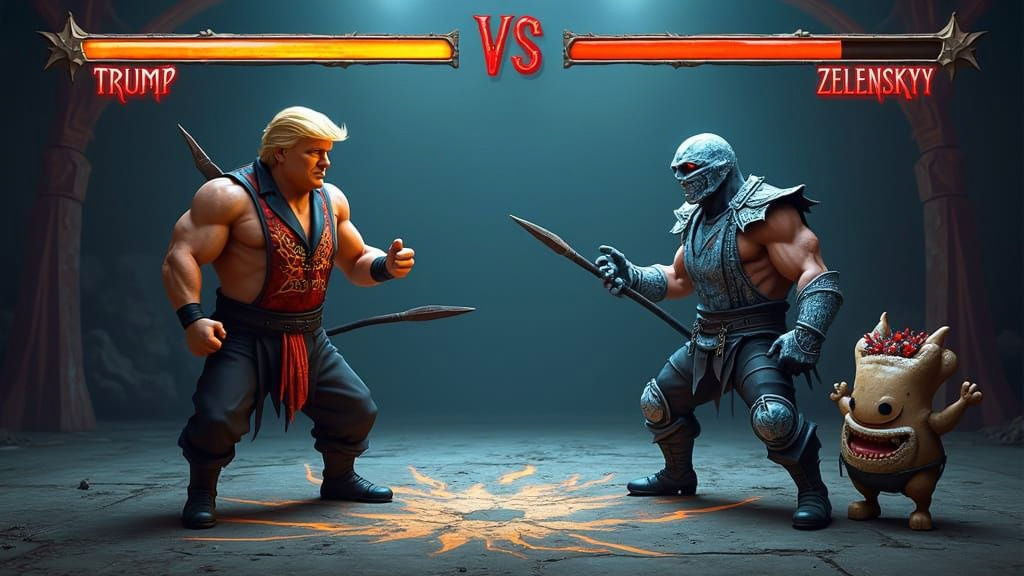 Donald Trump vs Volodymyr Zelenskyy in Epic Mortal Kombat St...