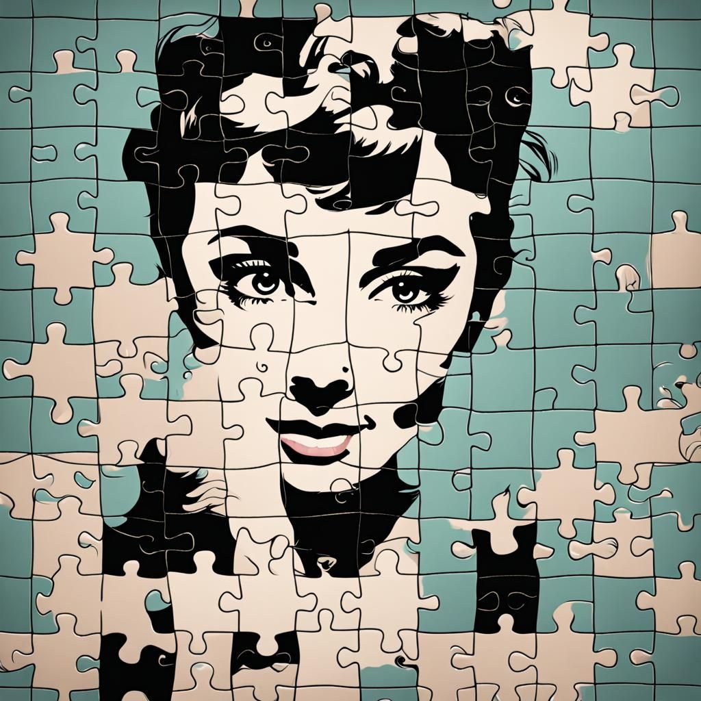 Audrey Hepburn as Puzzle Game Character