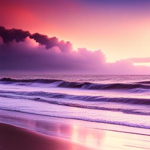 Friends Cherish Sunset Moment on a Serene Beach