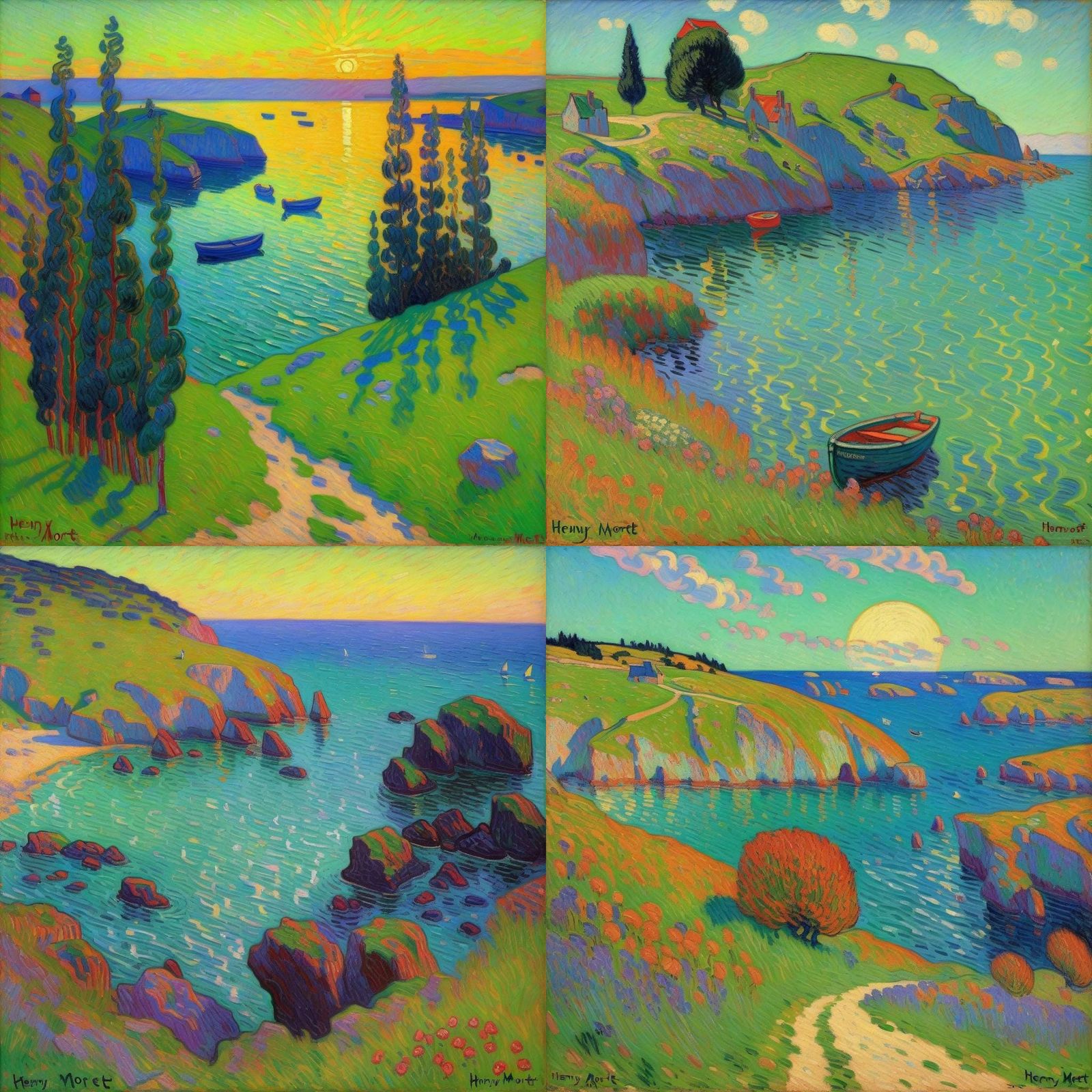 Brittany Coast Impressionist Painting