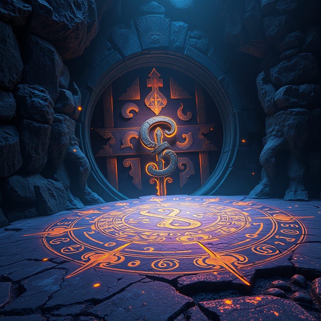 Odino Runes Emanate Mystical Energy from Ancient Portal
