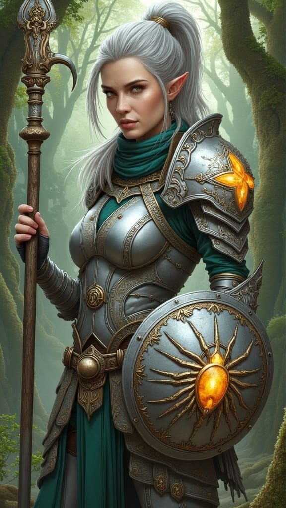 Regal Elven Warrior in Radiant Armor