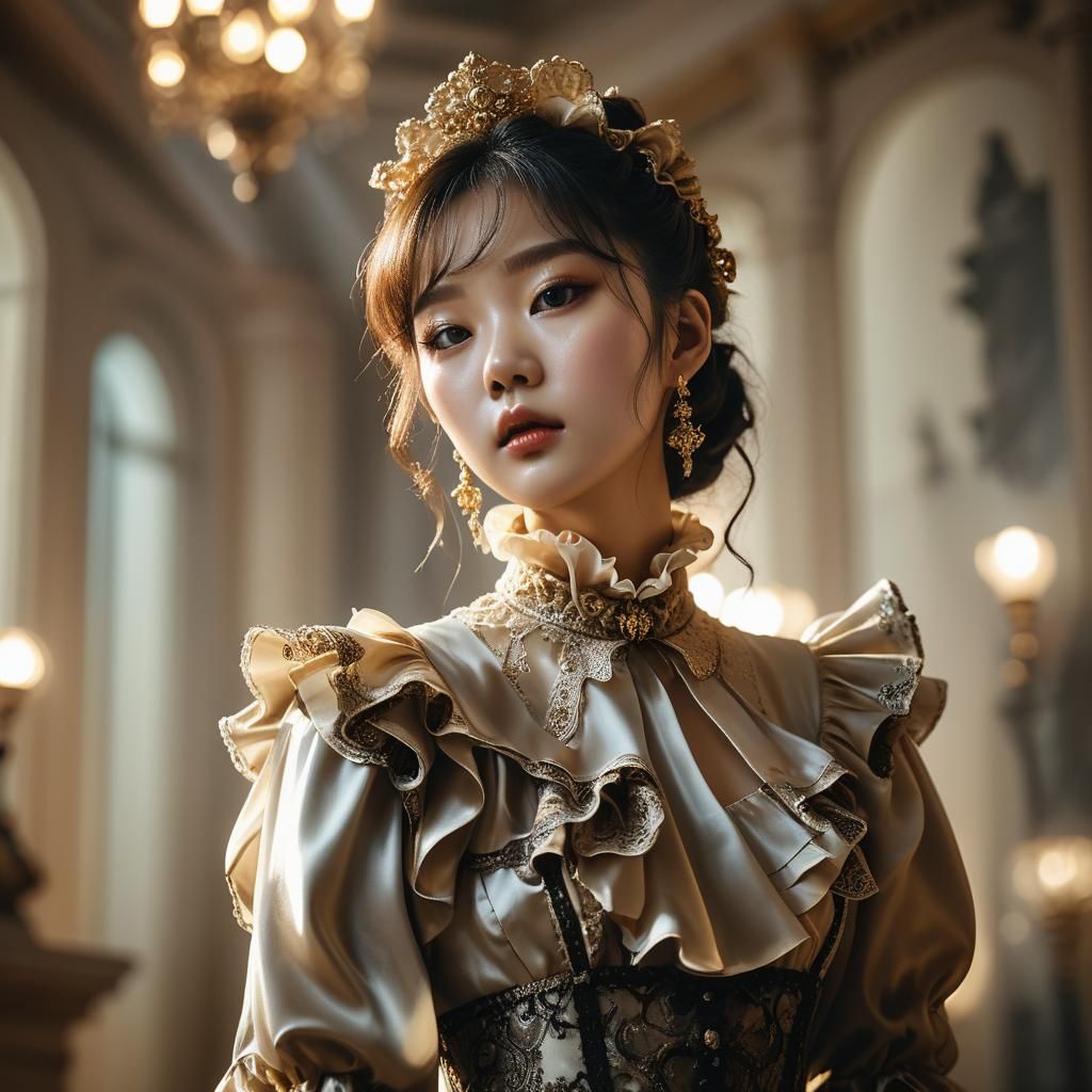 Baroque-Inspired Portrait of a K-Pop Star