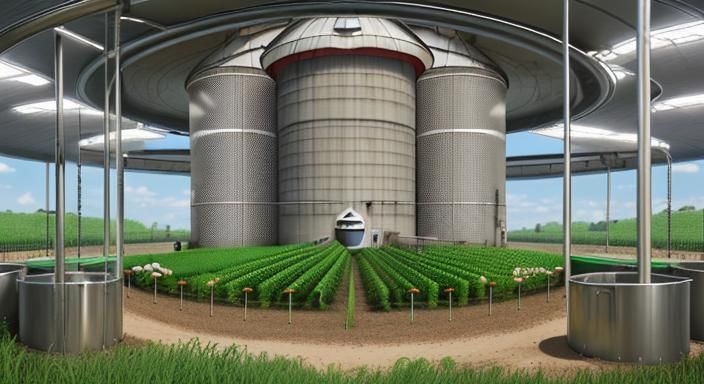 open-screen mesh mushroom-farm-growing farm silo