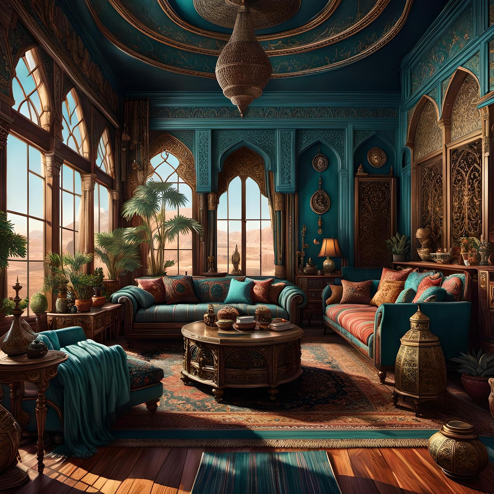 Saudi Arabian Home Interior in Maximalist Style