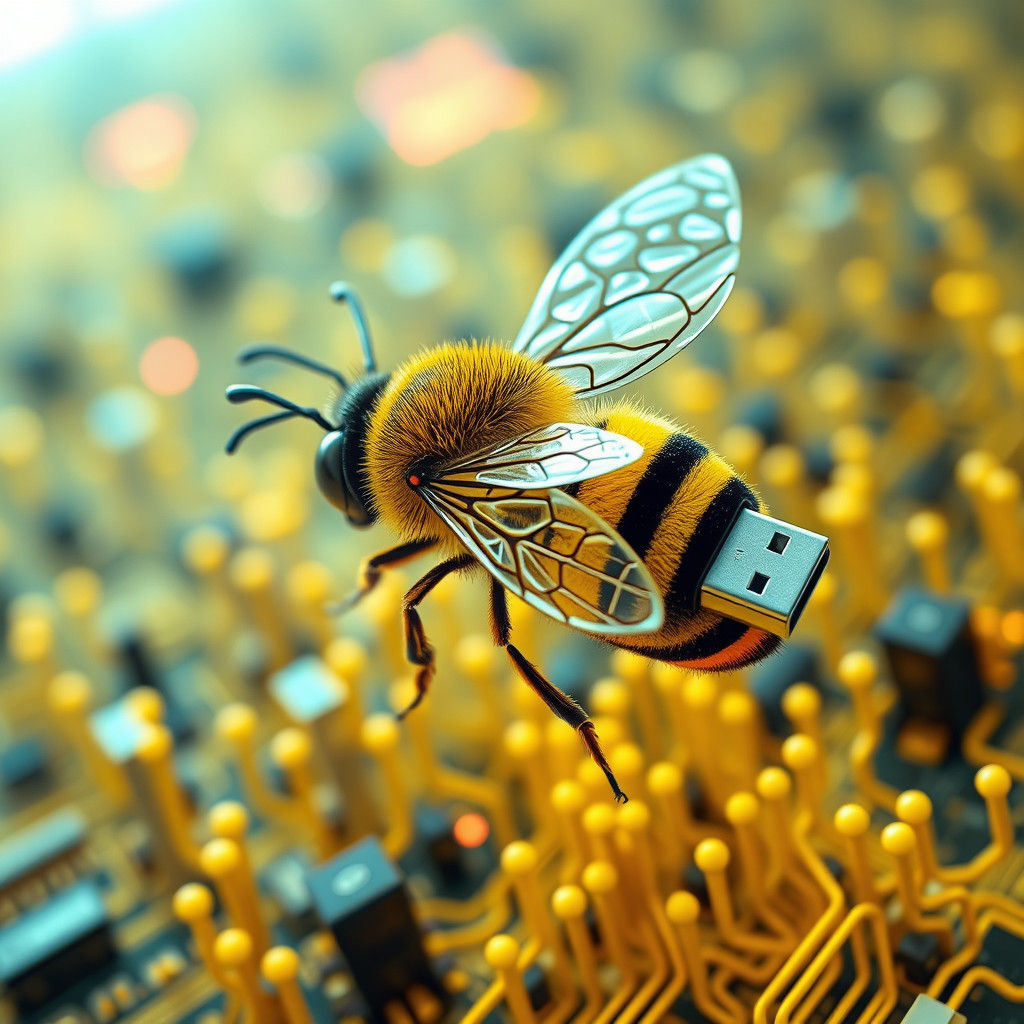Bee USB Stick in a Futuristic Style