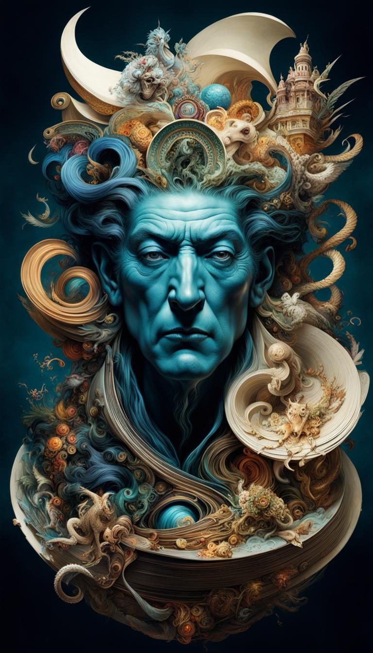 Whirlwind of Characters Bursting from a Book