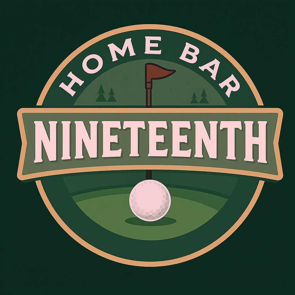 Golf Home Bar Sign in Vector Style: "NINETEENTH"