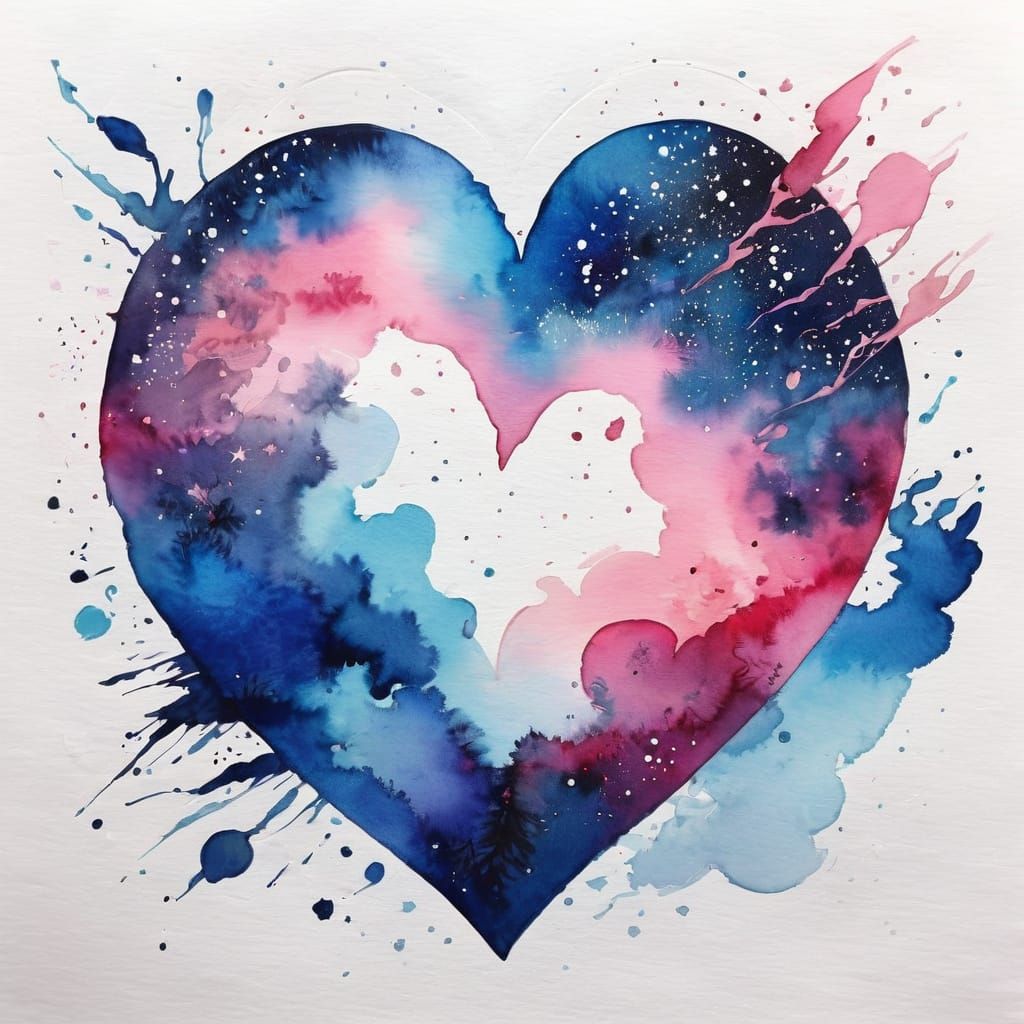 Infinite Cosmic Harmony in Pastel Watercolors