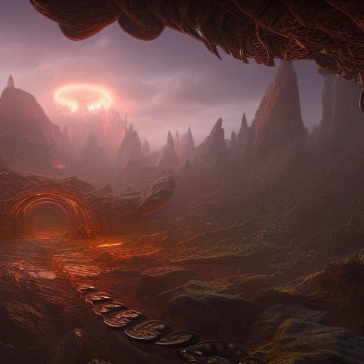 Mitochondria: Detailed Matte Painting in Deep Color